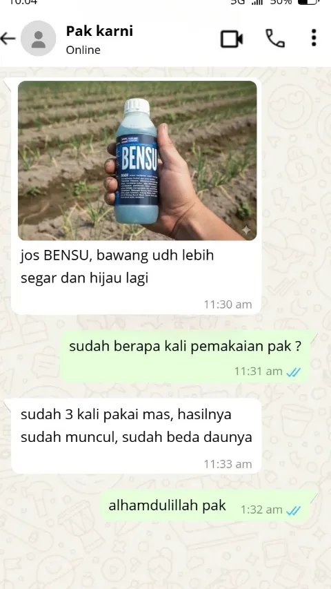 Testimoni WhatsApp Bawang